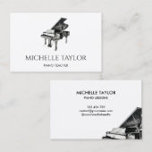 Klavierlehrer Musiklehrer Pianist Visitenkarte (Vorne/Hinten)