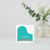 Klavierlehrer, Musikstudio, Klavierlehrer, Pianist Quadratische Visitenkarte (Stehend Vorderseite)
