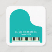 Klavierlehrer, Musikstudio, Klavierlehrer, Pianist Quadratische Visitenkarte (Vorderseite)