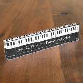 Klavierlehrer Namensplakette (Seite)