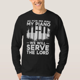 Klavierlehrer Pianist Faith Christliche Cross Keyb T-Shirt