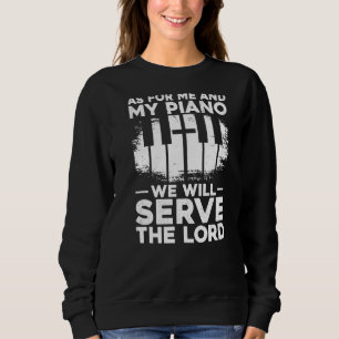 Klavierlehrer Pianist Glaube Christliches Kreuz Ke Sweatshirt