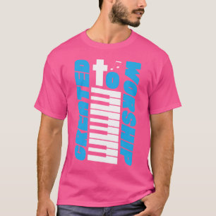 Klavierlehrer Pianist Jesus Christliche Keyboard-B T-Shirt