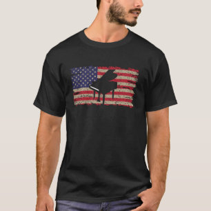 Klavierlehrer Pianist Patriotisch Amerikanische Fl T-Shirt