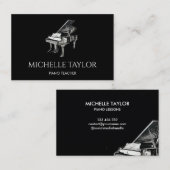 Klavierlehrer Pianist Visitenkarte (Vorne/Hinten)
