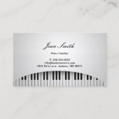 Klavierlehrer Piano Piano Piano Piano Piano Piano  Visitenkarte (Vorderseite)