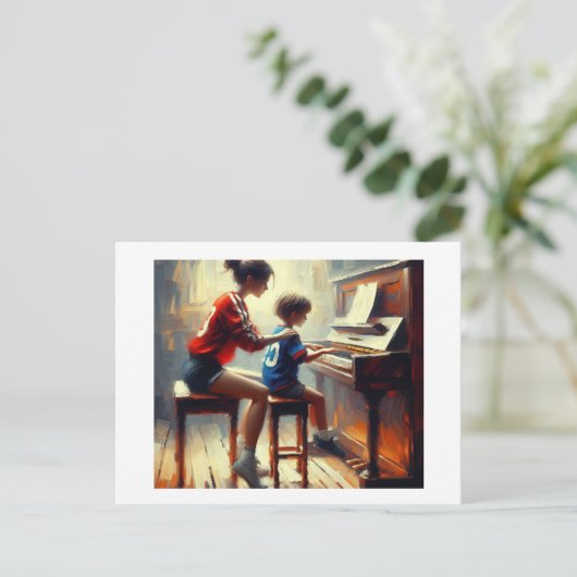 Klavierlehrer, Postkarte (Stehend Vorderseite)