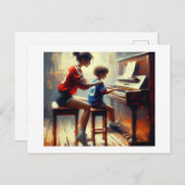 Klavierlehrer, Postkarte (Vorne/Hinten)