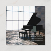 Klavierlehrer Quadratische Visitenkarte (Rückseite)