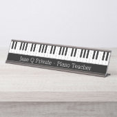 Klavierlehrer Schreibtischnamensplakette (Vorderseite )
