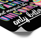 Klavierlehrer sind fabelhaft magisch wie Einhörner Poster (Ecke)