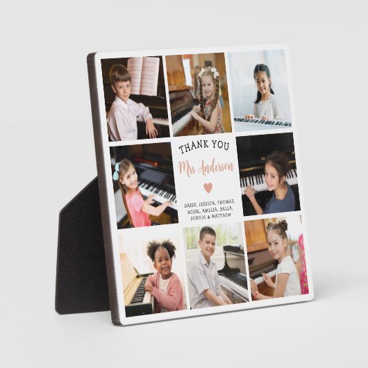 Klavierlehrer Vielen Dank, dass Sie Foto Collage g Fotoplatte (Vorderseite)