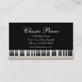 Klavierlehrer Visitenkarte (Rückseite)