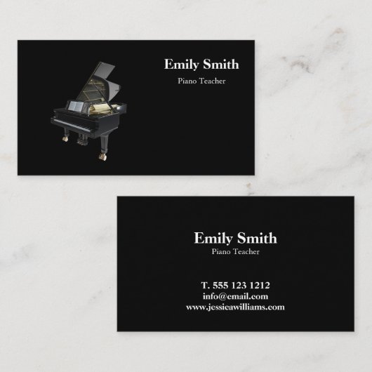Klavierlehrer Visitenkarte (Vorne/Hinten)