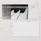 Klavierlehrer Visitenkarte (Vorne/Hinten)