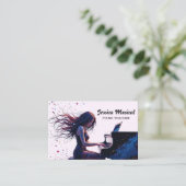 Klavierlehrer Visitenkarte (Stehend Vorderseite)