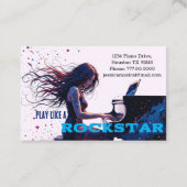 Klavierlehrer Visitenkarte (Rückseite)