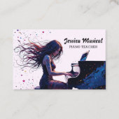 Klavierlehrer Visitenkarte (Vorderseite)