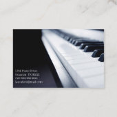 Klavierlehrer Visitenkarte (Rückseite)