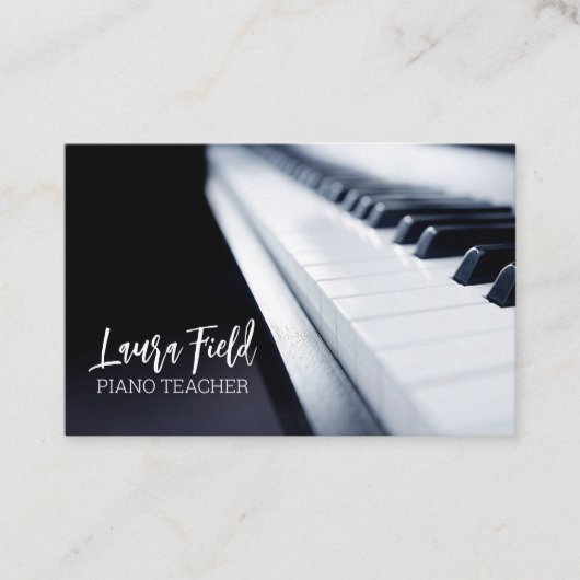 Klavierlehrer Visitenkarte (Vorderseite)