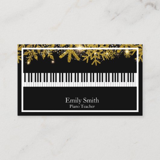 Klavierlehrer Visitenkarte (Vorderseite)