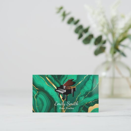 Klavierlehrer Visitenkarte (Stehend Vorderseite)