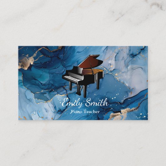 Klavierlehrer Visitenkarte (Vorderseite)