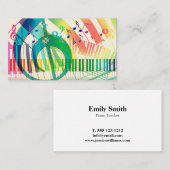 Klavierlehrer Visitenkarte (Vorne/Hinten)