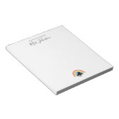 Klavierlehrer Wertschätzung Rainbow Music Notizblock (angewinkelt)