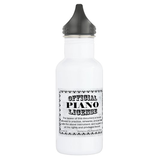 Klavierlizenz Edelstahlflasche (Links)