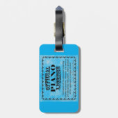 Klavierlizenz Gepäckanhänger (Rückseite vertikal)