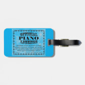 Klavierlizenz Gepäckanhänger (Rückseite horizontal)