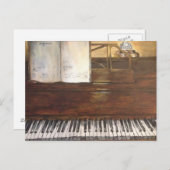 Klaviermalerei Postkarte von Willowcatdesigns (Vorne/Hinten)