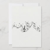 Klaviermelodie Musiknoten Hochzeit Einladung (Rückseite)