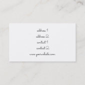 Klaviermusik Blumendekor Visitenkarte (Rückseite)