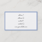 Klaviermusik Blumendekor Visitenkarte (Rückseite)