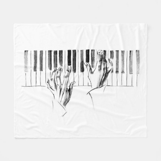 Klaviermusik Fleecedecke (Vorderseite (Horizontal))