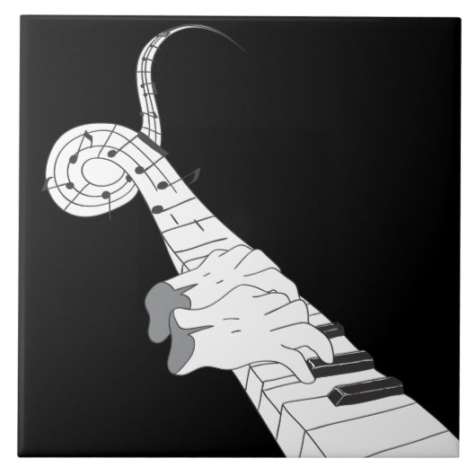 Klaviermusik Fliese (Vorderseite)