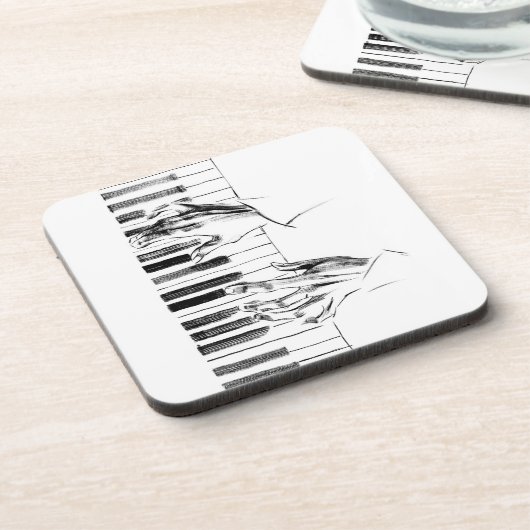 Klaviermusik Getränkeuntersetzer (Linke Seite)