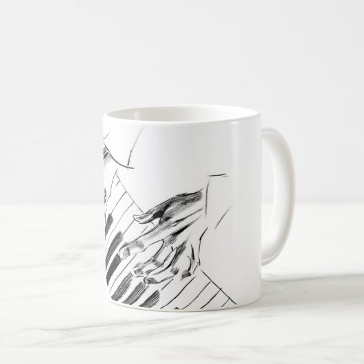 Klaviermusik Kaffeetasse (VorderseiteRechts)
