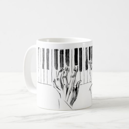 Klaviermusik Kaffeetasse (Vorderseite Links)