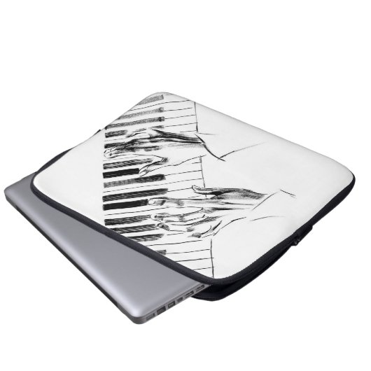 Klaviermusik Laptopschutzhülle (Vorne Knopf)