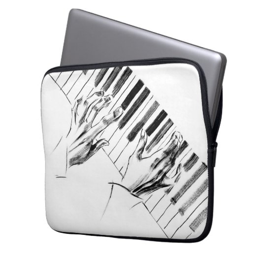 Klaviermusik Laptopschutzhülle (Vorderseite Links)