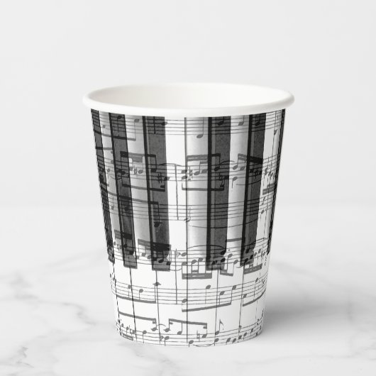 Klaviermusik Pappbecher (Rückseite)