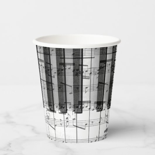 Klaviermusik Pappbecher (Vorderseite)