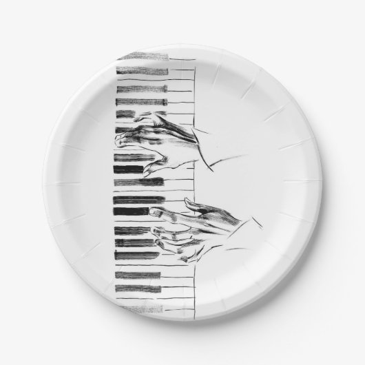 Klaviermusik Pappteller (Vorderseite)