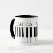 Klaviermusik Personalisiert zwei Tonaufnahmen Tass Tasse (Vorderseite Links)
