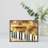 Klaviermusik Postkarte (Stehend Vorderseite)