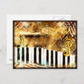 Klaviermusik Postkarte (Vorne/Hinten)