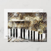 Klaviermusik Postkarte (Vorne/Hinten)